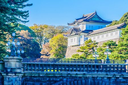 Beautiful Imperial palace building in tokyo japanのeditorial素材
