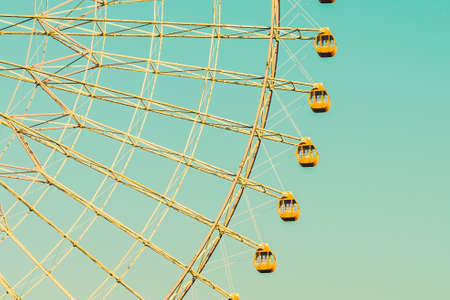 Vintage ferris wheel in the park at Japan - Vintage filter effectのeditorial素材