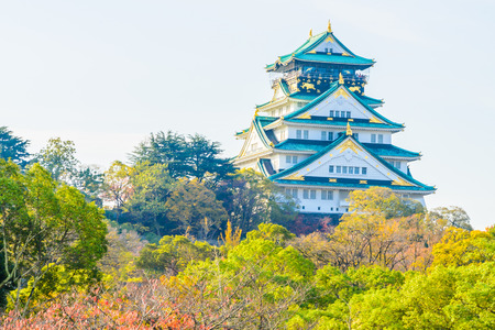 Beautiful Architecture Osaka castle in Japanのeditorial素材