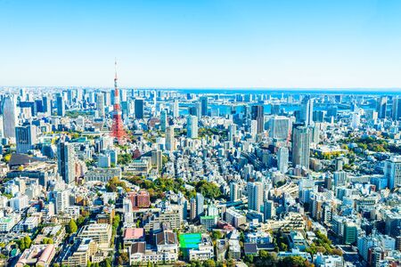 Architecture buildings cityscape in Tokyo  skyline at Japanのeditorial素材