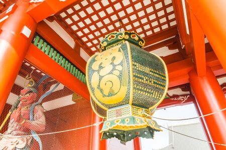 Beautiful Architecture in Sensoji Temple around Asakusa area at Japanのeditorial素材