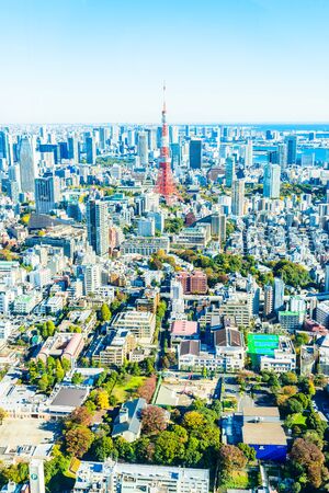 Architecture buildings cityscape in Tokyo  skyline at Japanのeditorial素材