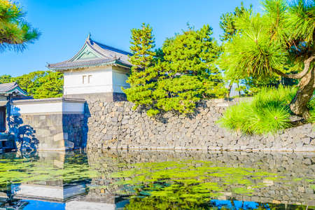 Beautiful Imperial palace building in tokyo japanのeditorial素材