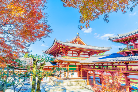Beautiful Byodo-in Temple at Kyoto Japan