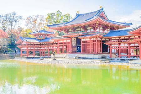 Beautiful Byodo-in Temple at Kyoto Japanのeditorial素材