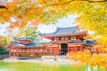 Beautiful Byodo-in Temple at Kyoto Japanのeditorial素材