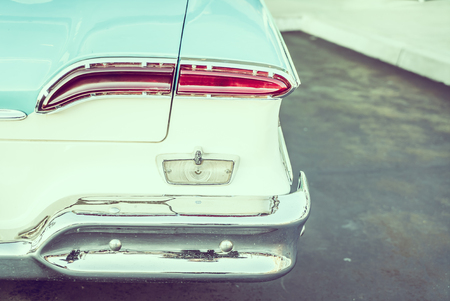 Selective focus point on Headlight lamp car - vintage filterのeditorial素材