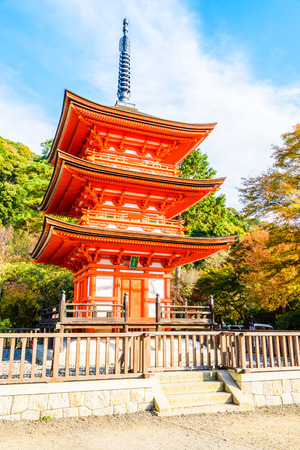 Kiyomizu or Kiyomizu-dera temple in autum season at Kyoto Japanのeditorial素材