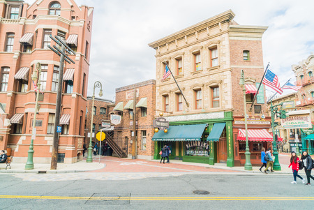Osaka, Japan - December 1:  The theme park attractions based on the film industry at Universal Studios Theme Park in Osaka, Japan on December 1, 2015.のeditorial素材