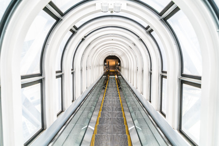 Escalator at The Floating Garden Observatory buildingのeditorial素材