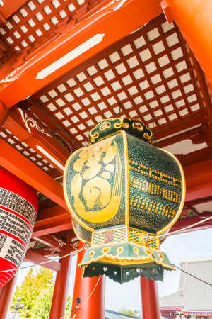 Beautiful Architecture in Sensoji Temple around Asakusa area at Japanのeditorial素材