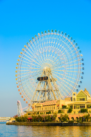 Ferris wheel in the park at Yokohama , Japanのeditorial素材