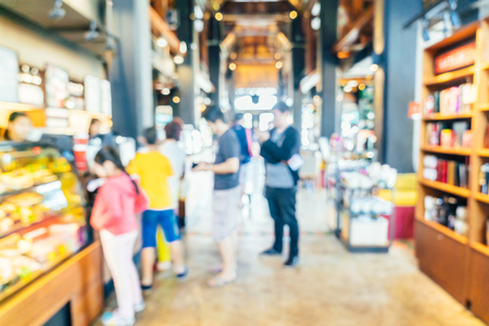Abstract blur coffee shop interior background - vintage filterのeditorial素材