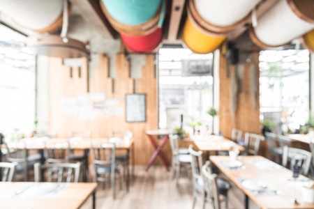 Abstract blur restaurant interior backgroundの写真素材
