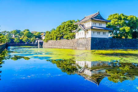 Beautiful Imperial palace building in tokyo japanのeditorial素材