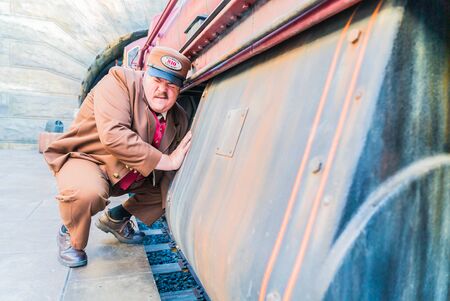 Osaka, Japan - December 1:  The theme park attractions based on the film industry at Universal Studios Theme Park in Osaka, Japan on December 1, 2015.のeditorial素材
