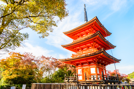 Kiyomizu or Kiyomizu-dera temple in autum season at Kyoto Japanのeditorial素材