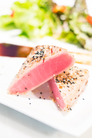 Grilled Tuna steak - soft focus pointの写真素材