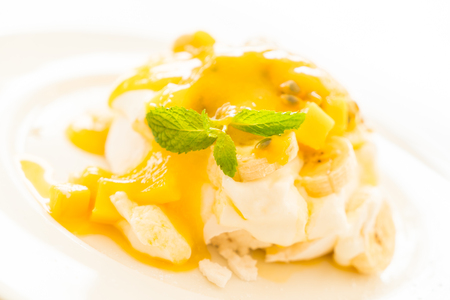 Selective focus point on Mix fruit dessert - Food Filter effect Processingの写真素材