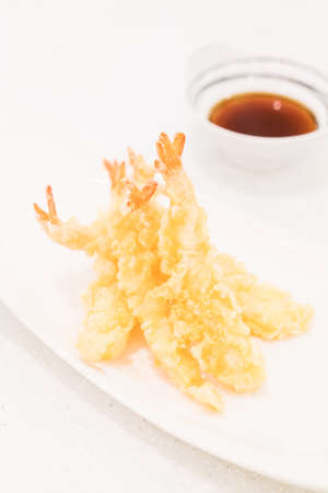 Tempura prawns - soft focus pointの写真素材