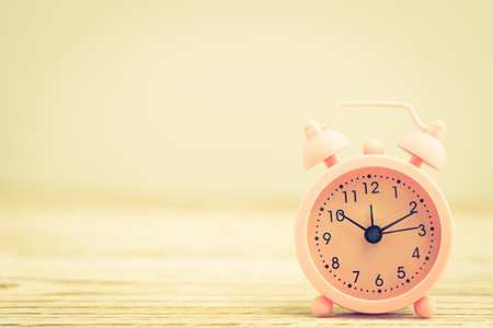 Classic Alarm Clock - Vintage filter processing styleの写真素材