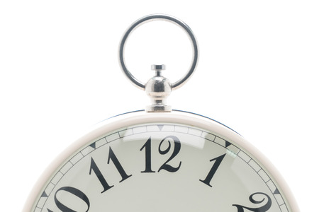 Vintage Classic Alarm clock isolated on white background