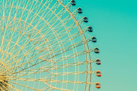 Vintage ferris wheel in the park at Japan - Vintage filter effectのeditorial素材