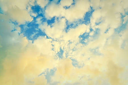 Vintage cloud on sky background - vintage filter effect