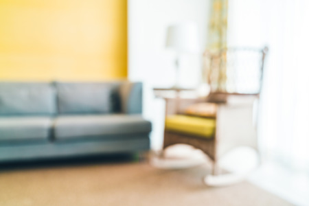 Abstract blur Sofa Decoration in livigin room interior - Filter effect Processingの写真素材