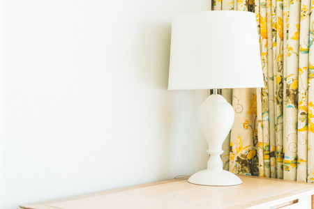 Light lamp decoration on in living room interior - Vintage Filter effectの写真素材