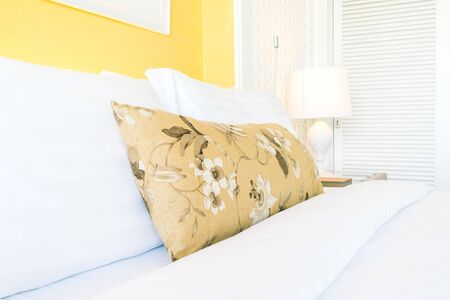 Beautiful luxury decoration in hotel bedroom - Filter effect Processing
