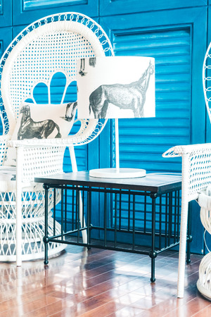 Beautiful luxury Decoration living room interior - Filter effect processingの写真素材