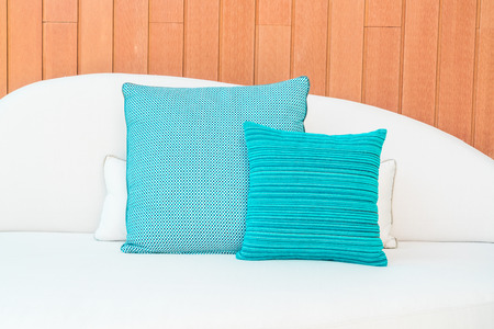 Pillow on sofa decoration exterior on outdoor deck - Vintage Filter