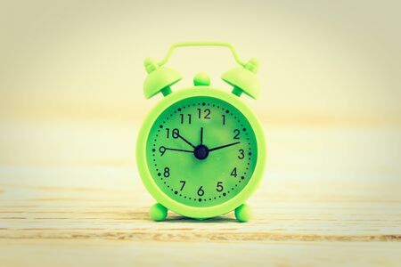 Classic Alarm Clock - Vintage filter processing styleの写真素材