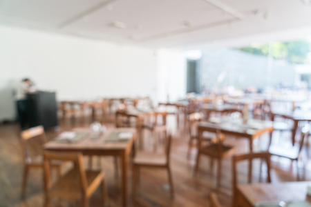 Abstract blur restaurant interior backgroundの写真素材