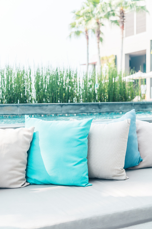 Pillow on sofa decoration interior - Vintage filterの写真素材
