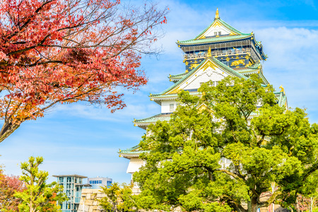 Beautiful Architecture Osaka castle in Japanのeditorial素材