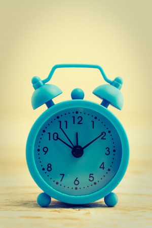 Classic Alarm Clock - Vintage filter processing styleの写真素材