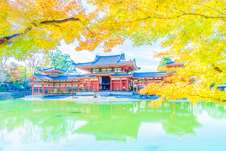 Beautiful Byodo-in Temple at Kyoto Japanのeditorial素材