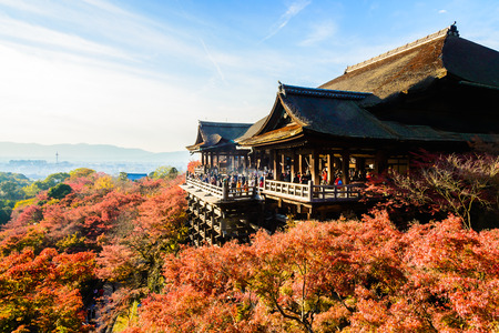 Kiyomizu or Kiyomizu-dera temple in autum season at Kyoto Japanのeditorial素材