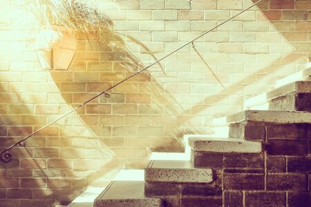 Old concrete stair - Vintage filter