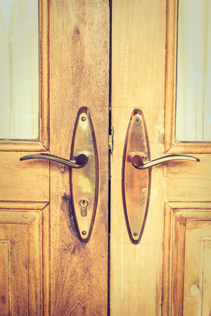 Old vintage door knob decoration house - Vintage filterの写真素材