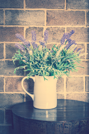 Vase plant decoration of room interior - Vintage Filterの写真素材