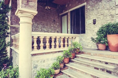 Old Concrete stair with tuscany style - Vintage Filter