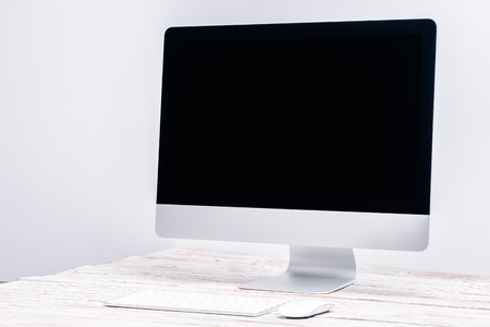 Blank Desktop Computer decoration interior roomの写真素材