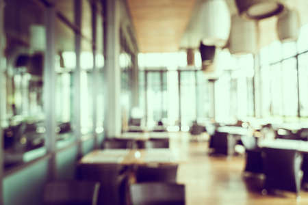 Abstract blur restaurant  interior background - Vintage filterの写真素材