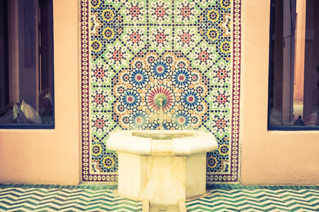 Water fountain with morocco style - Vintage Filterの写真素材