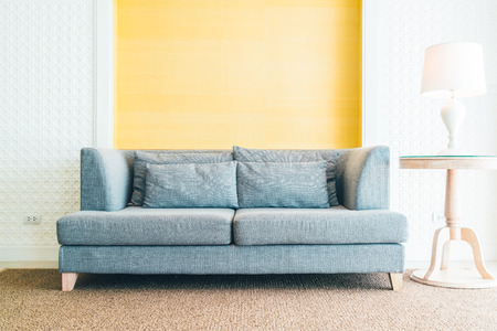 Sofa Decoration in livigin room interior - Filter effect Processingのeditorial素材