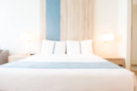 Abstract blur bedroom interior for background - Vintage Filterの写真素材