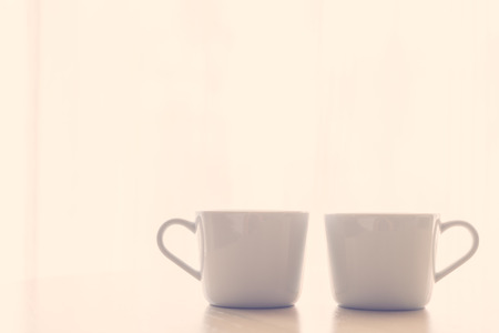 White coffee cup - Vintage filterの写真素材